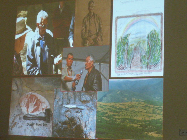 Merv Cooper and elders in the Gully, Katoomba